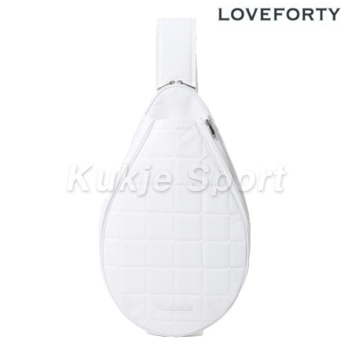 퀼팅 라켓백 화이트