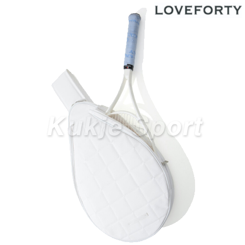 퀼팅 라켓백 화이트